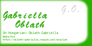 gabriella oblath business card